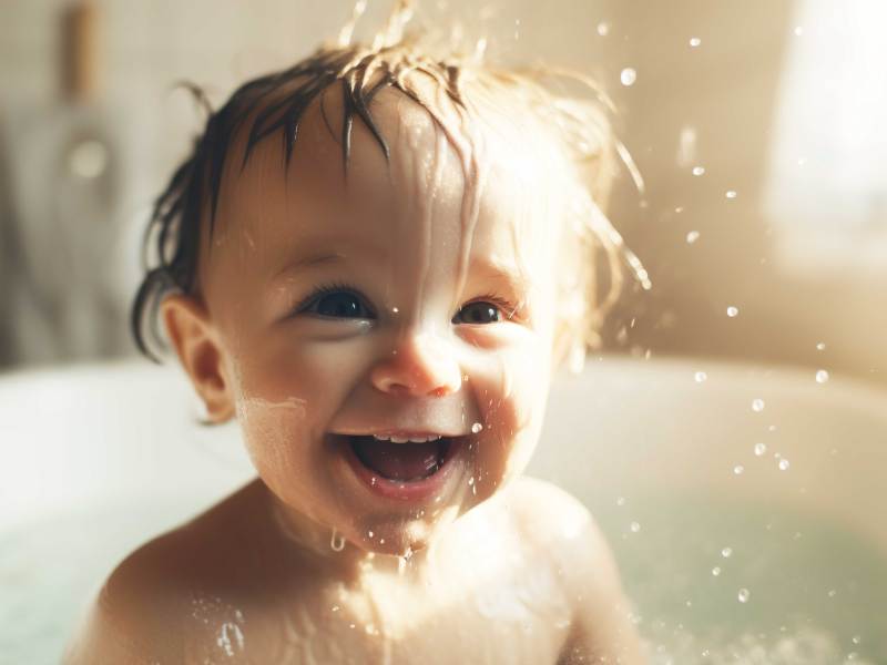 Brauchen schon kleine Kinder täglich ein Bad oder eine Dusche oder schadet zu viel Hygiene sogar ihrer Gesundheit?