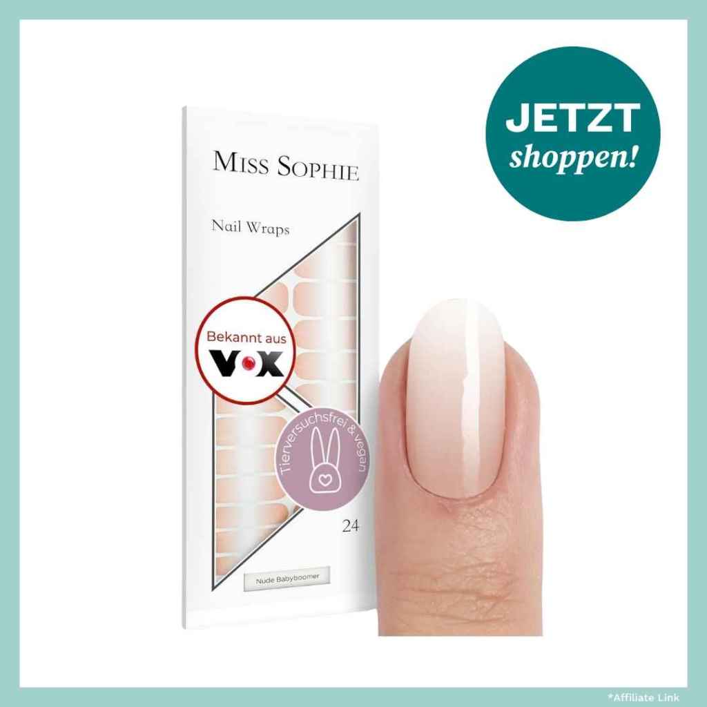 Nagelfolien von Miss Sophie im Babyboomer Design