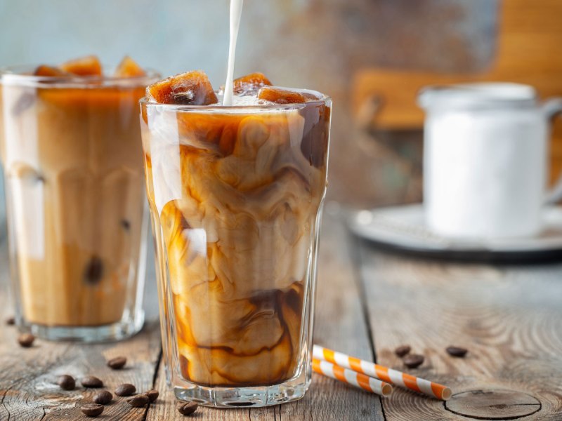 Eiskaffee Rezepte: Zwei Gläser Eiskaffee