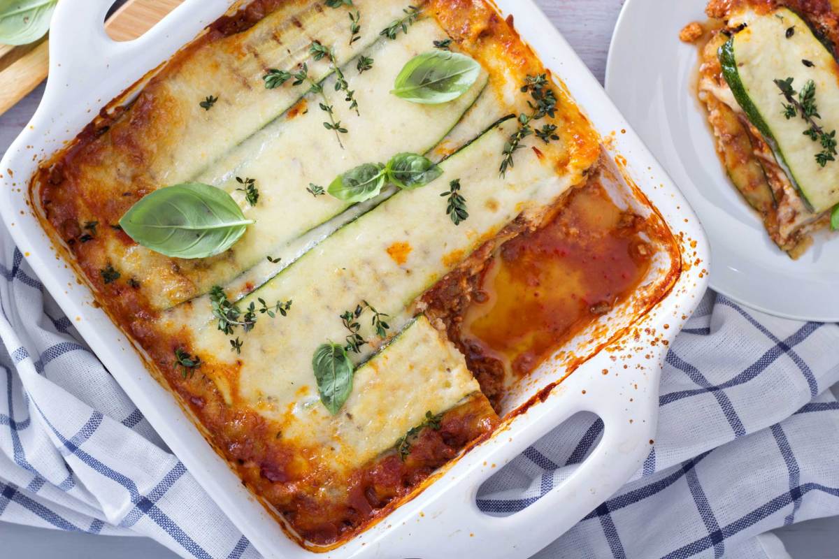 Zucchini-Lasagne Bolognese