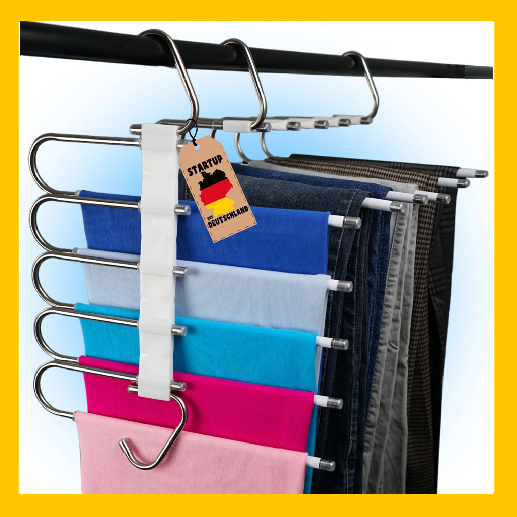 Produktbild platzsparende Hosenbügel.