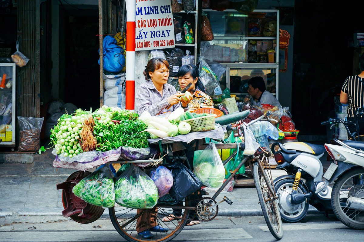In Vietnam wird viel frisches Gemüse gegessen