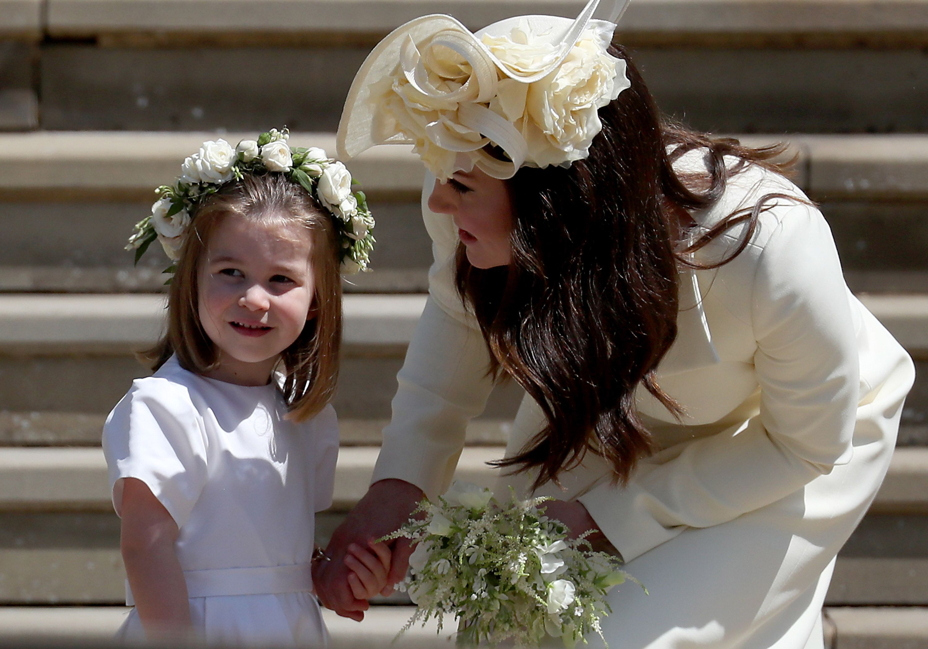 Herzogin Kate mit ihrer Tochter Charlotte bei Harrys und Meghans Hochzeit 2018