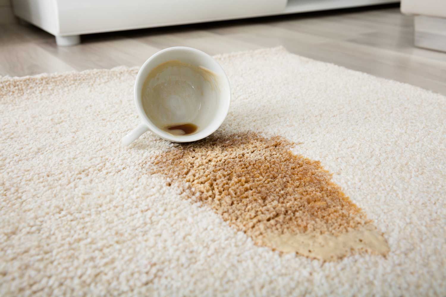 Kaffeeflecken aus Teppichen entfernen