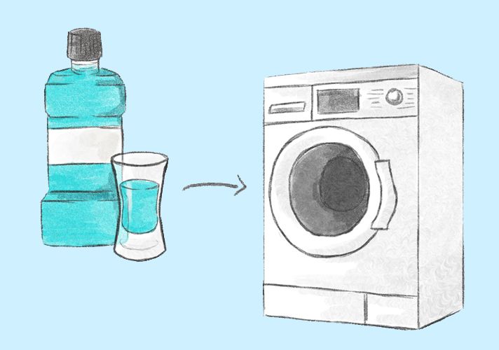 Mundwasser gegen Geruch in der Waschmaschine