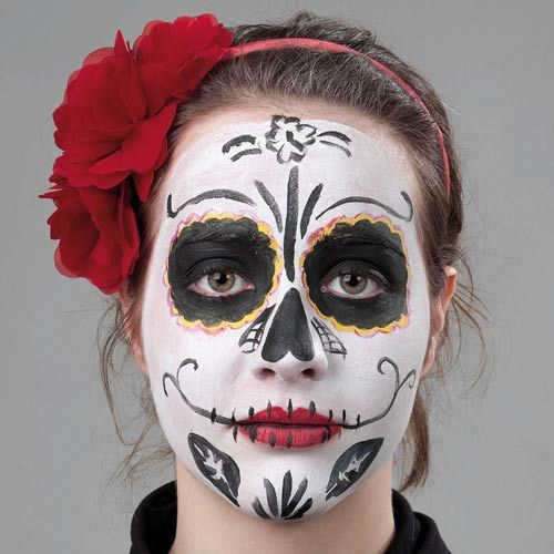 Mexikanische Totenmaske: Blutlady Halloween-Schminke