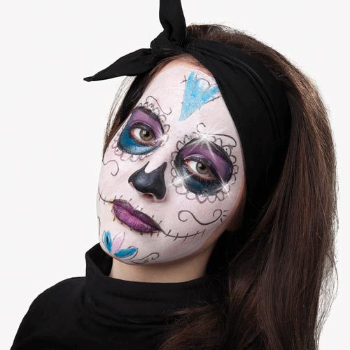 Mexikanische Totenmaske: Totenengel Halloween-Schminke