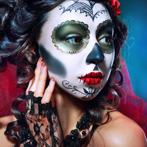 La Catrina: Mexikanische Totenmaske Halloween-Make up