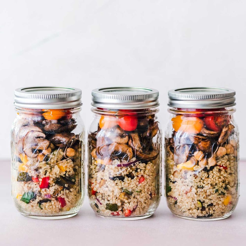Quinoa-Salat mit Pilzen