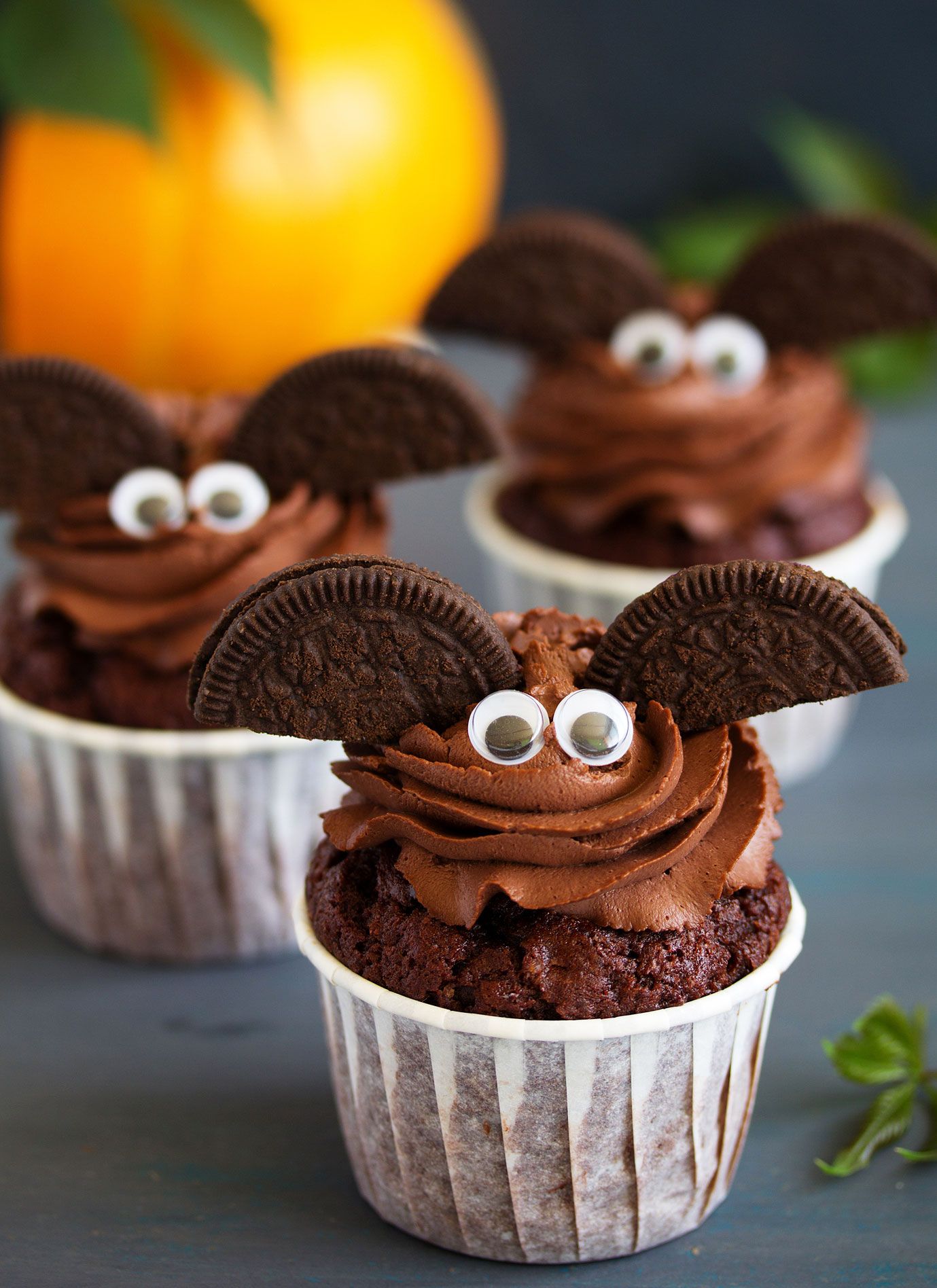 Fledermaus-Cupcakes für Halloween