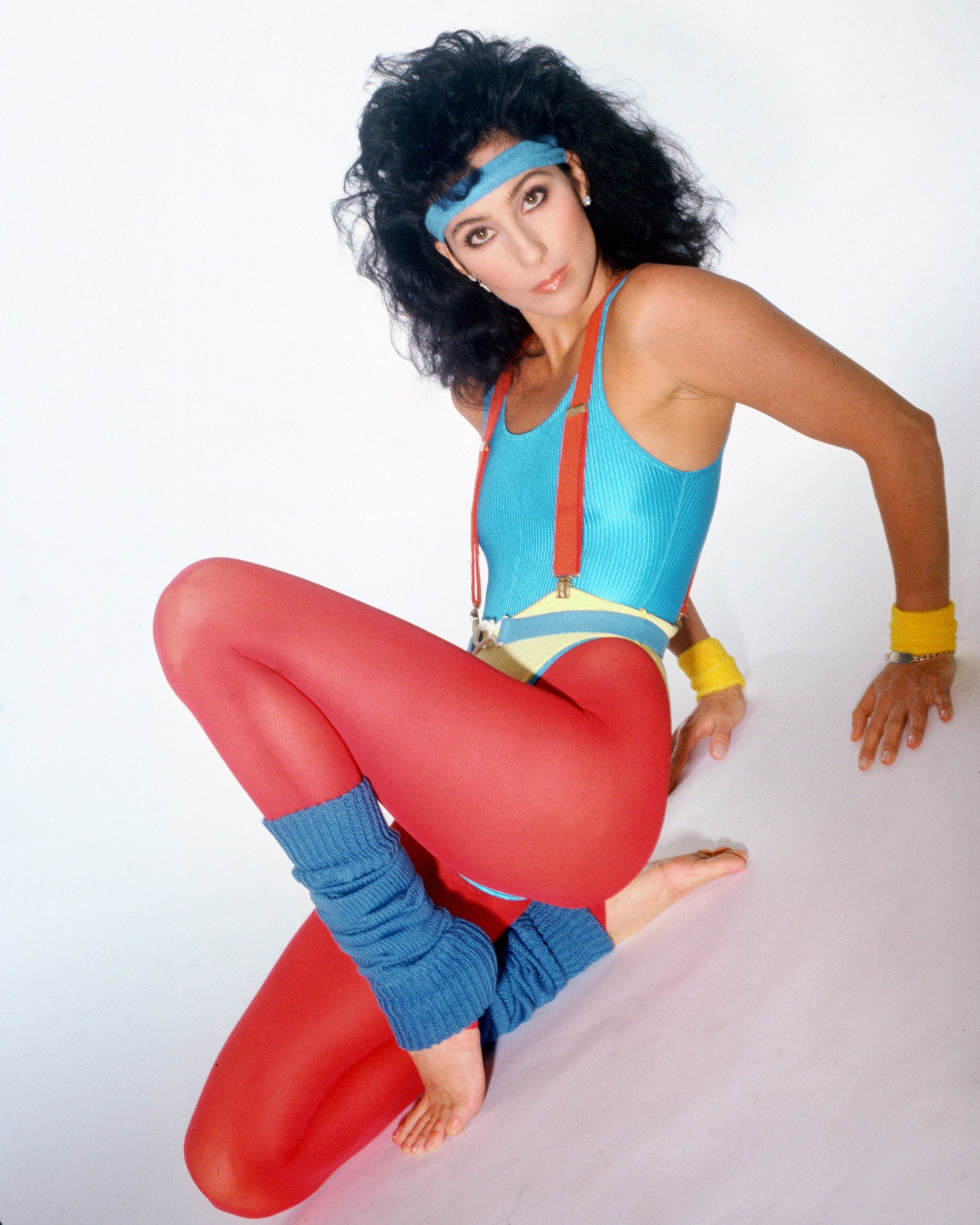 80er Mode: Cher mit Leggings