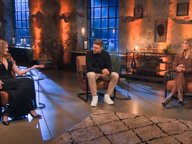 Mimi und Niko mit Frauke Ludowig in der Sendung "Nach der letzten Rose"