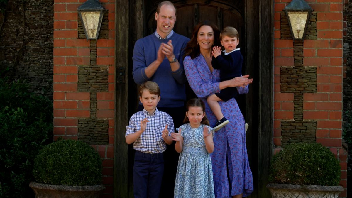 Prinz William und Herzogin Kate mit ihren drei Kindern