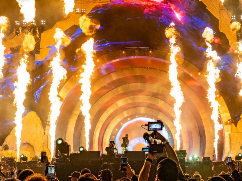 Travis Scott beim Astroworld-Festival