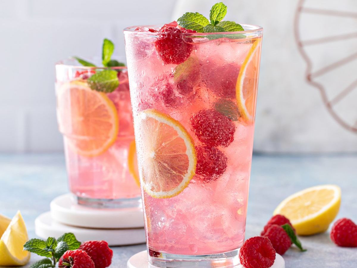 Spritzige Himbeer-Limonade