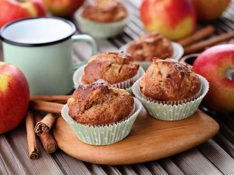 Rezept für saftige Apfel-Zimt-Muffins