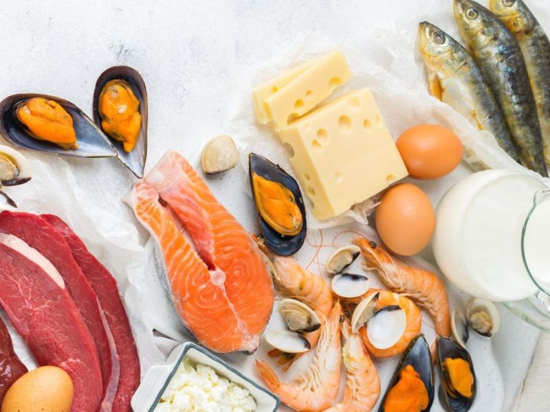 Fisch, Ei, Fleisch, Milch, Käse sind Vitamin-b12-Quellen
