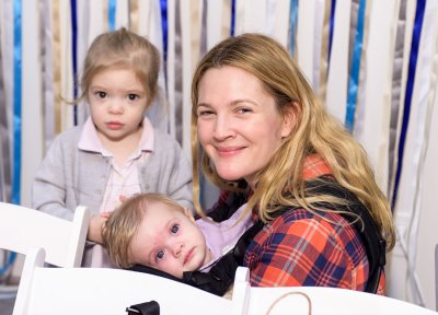 Drew Barrymore mit ihren Töchtern Frankie und Olive