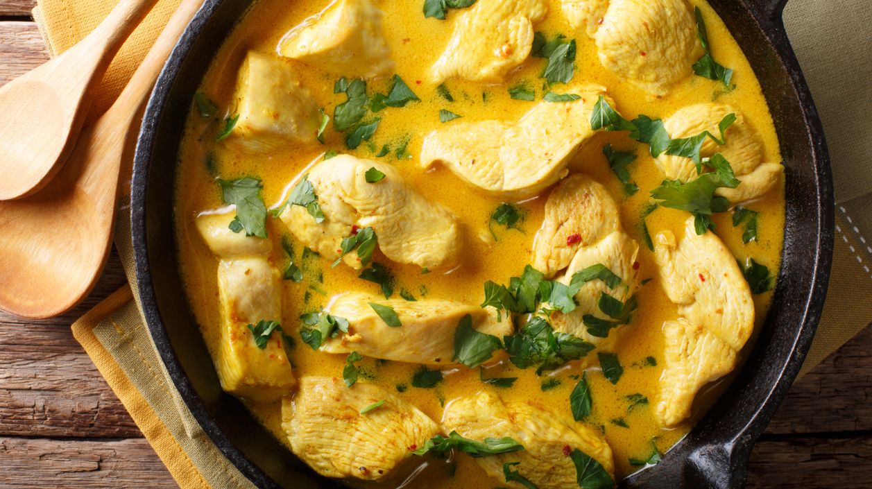 Käse-Lauch-Suppe mit Curry und Hähnchen - einfach next level
