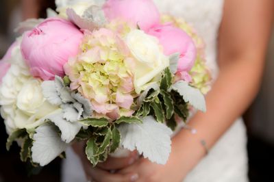 Hortensien im Brautstrauß