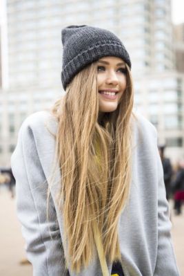 Winterfrisuren: lange Haare