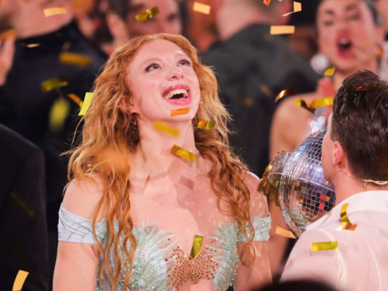 Anna Ermakova nach ihrem Sieg bei "Let's Dance" auf getty