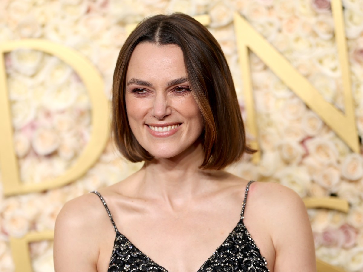 Keira Knightley trägt den Sliced Bob auf dem roten Teppich.