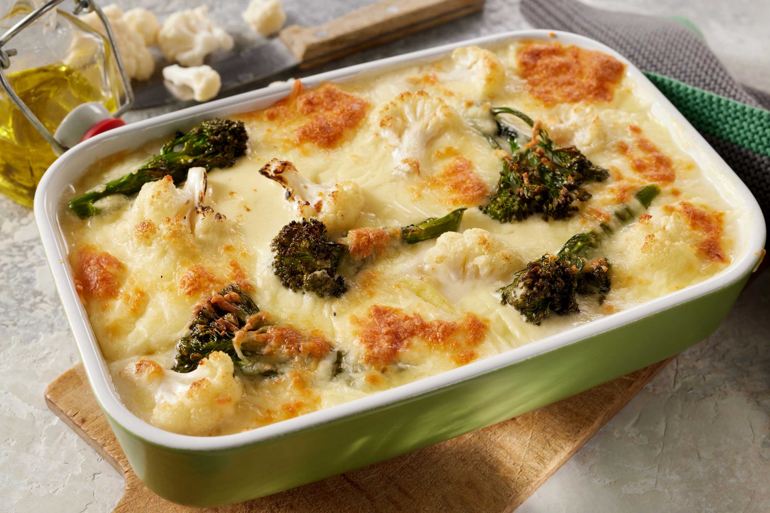 Blumenkohl-Brokkoli-Gratin