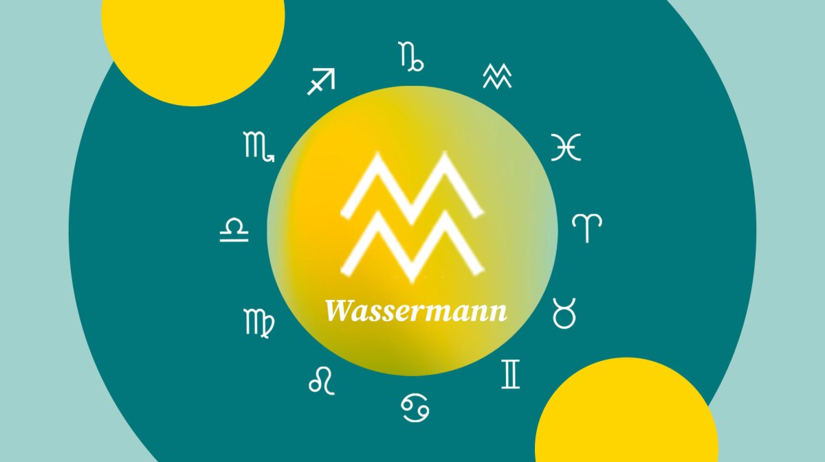 Sternzeichen Wassermann Symbol im Tierkreis.