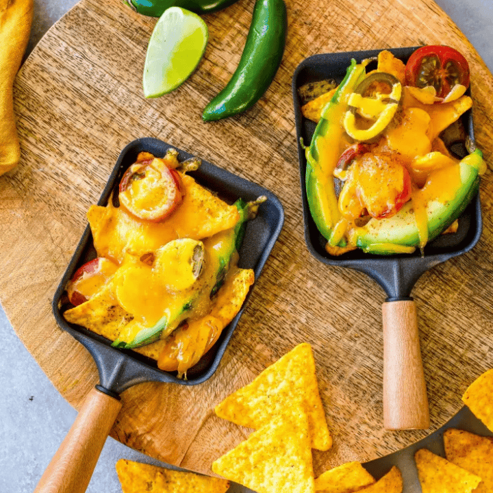 Raclette-Idee: Nachos-Raclette Nachos-Raclette mit Jalapeños