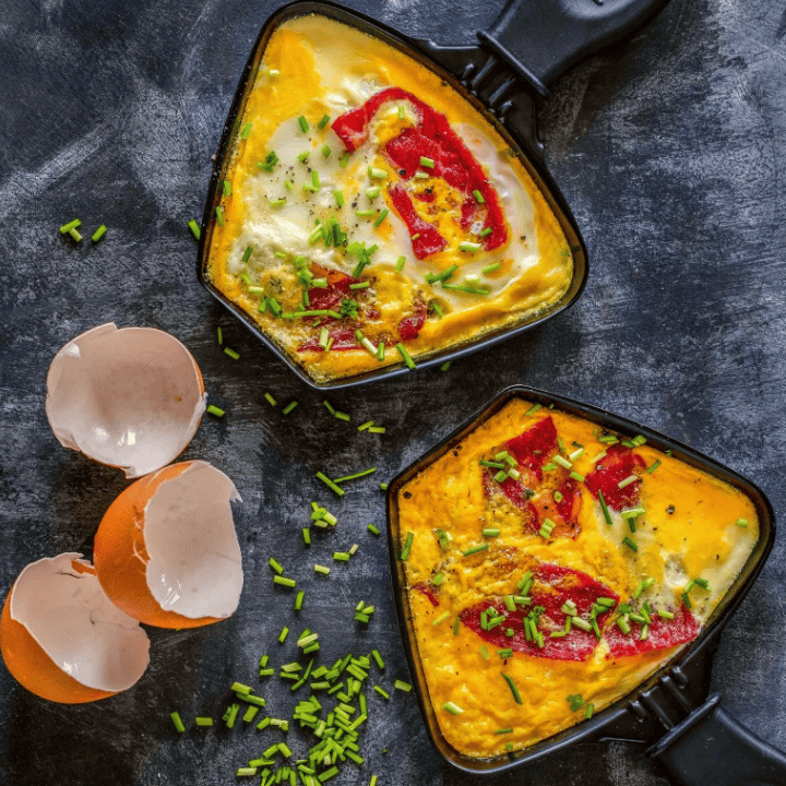 Raclette-Idee: Omelette-Raclette Omelette-Raclette mit Bacon