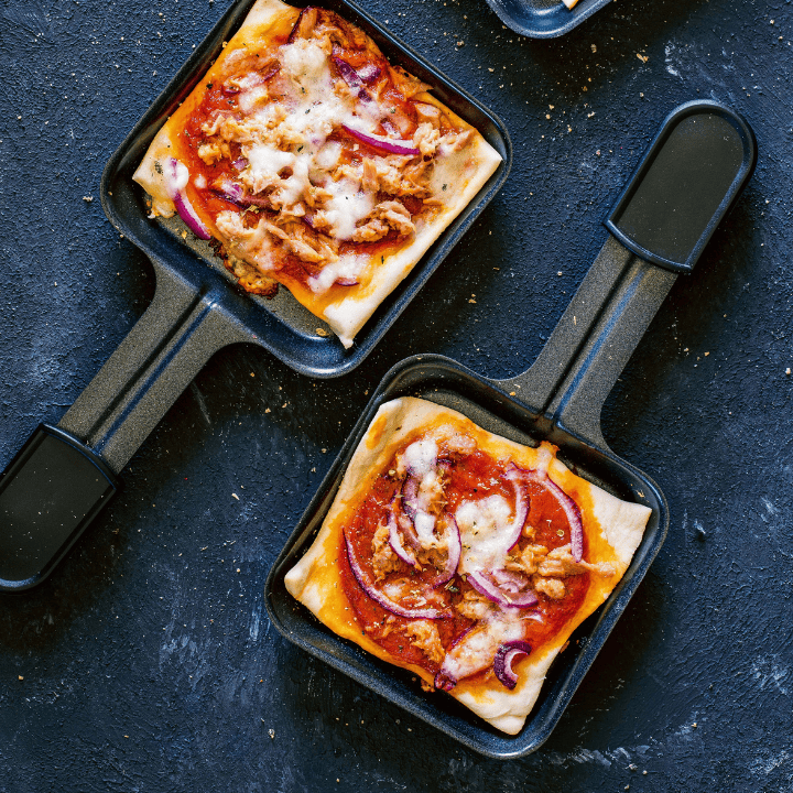 Pizza-Raclette mit Thunfisch