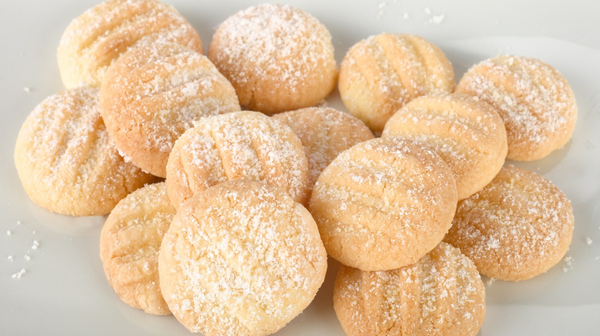 Vanille Plätzchen mit Puderzucker.