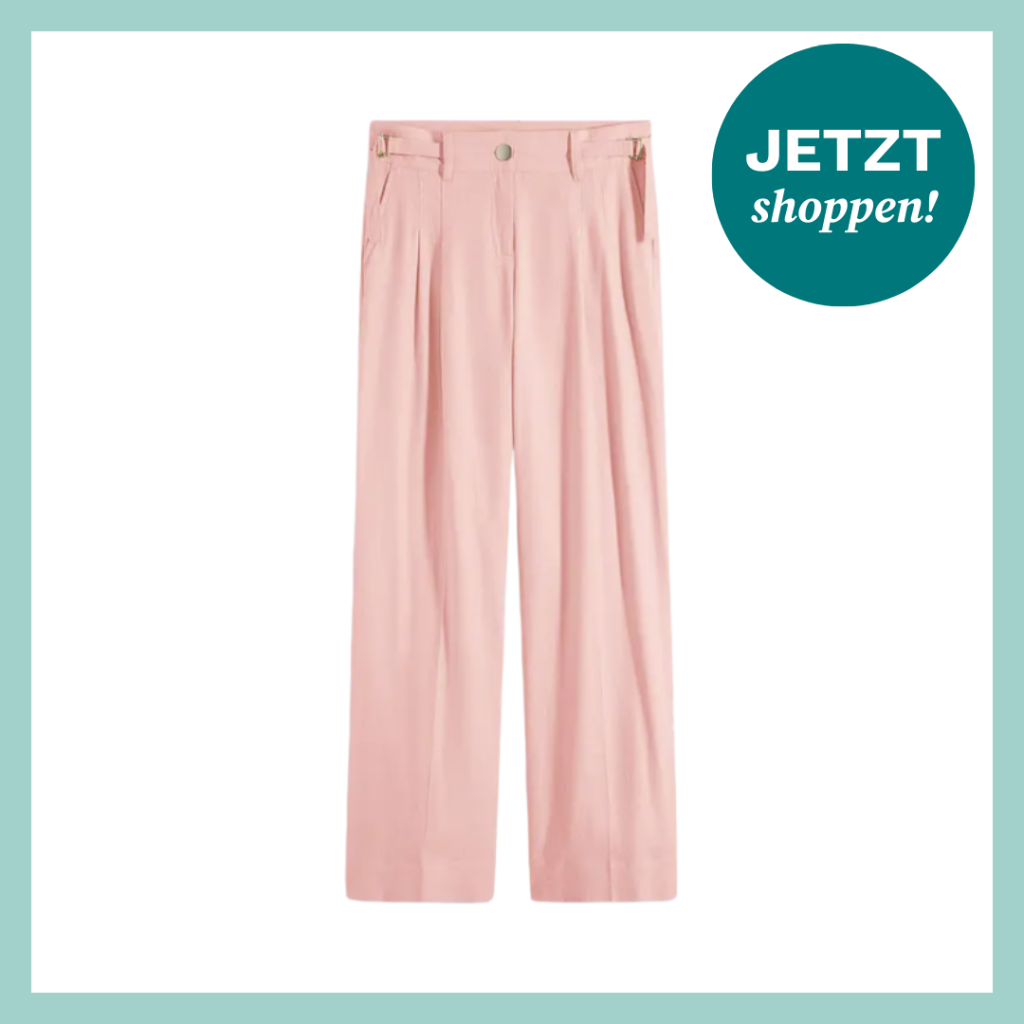Rosafarbene Hose mit weitem Bein aus der Fr&uuml;hlingskollektion von Bonprix.
