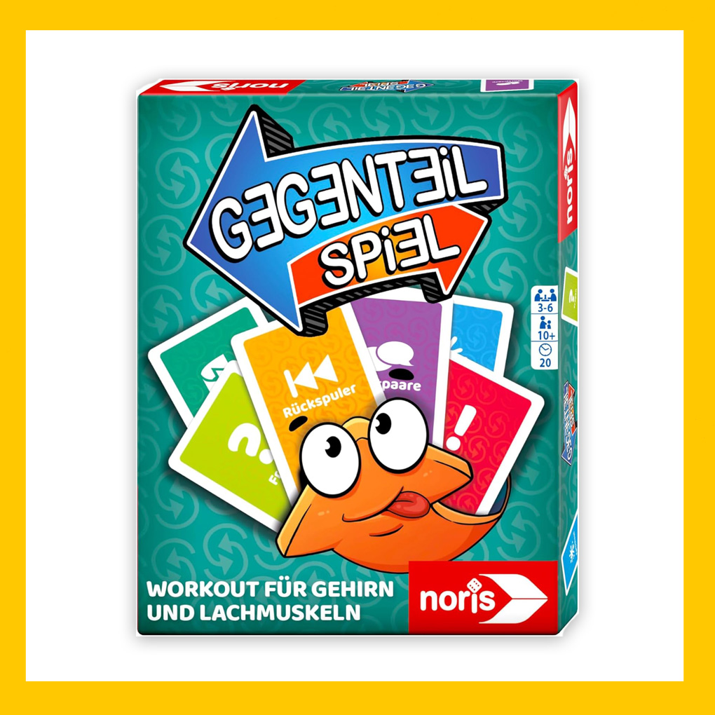 Cover des Partyspiels 'Gegenteilspiel' von noris.