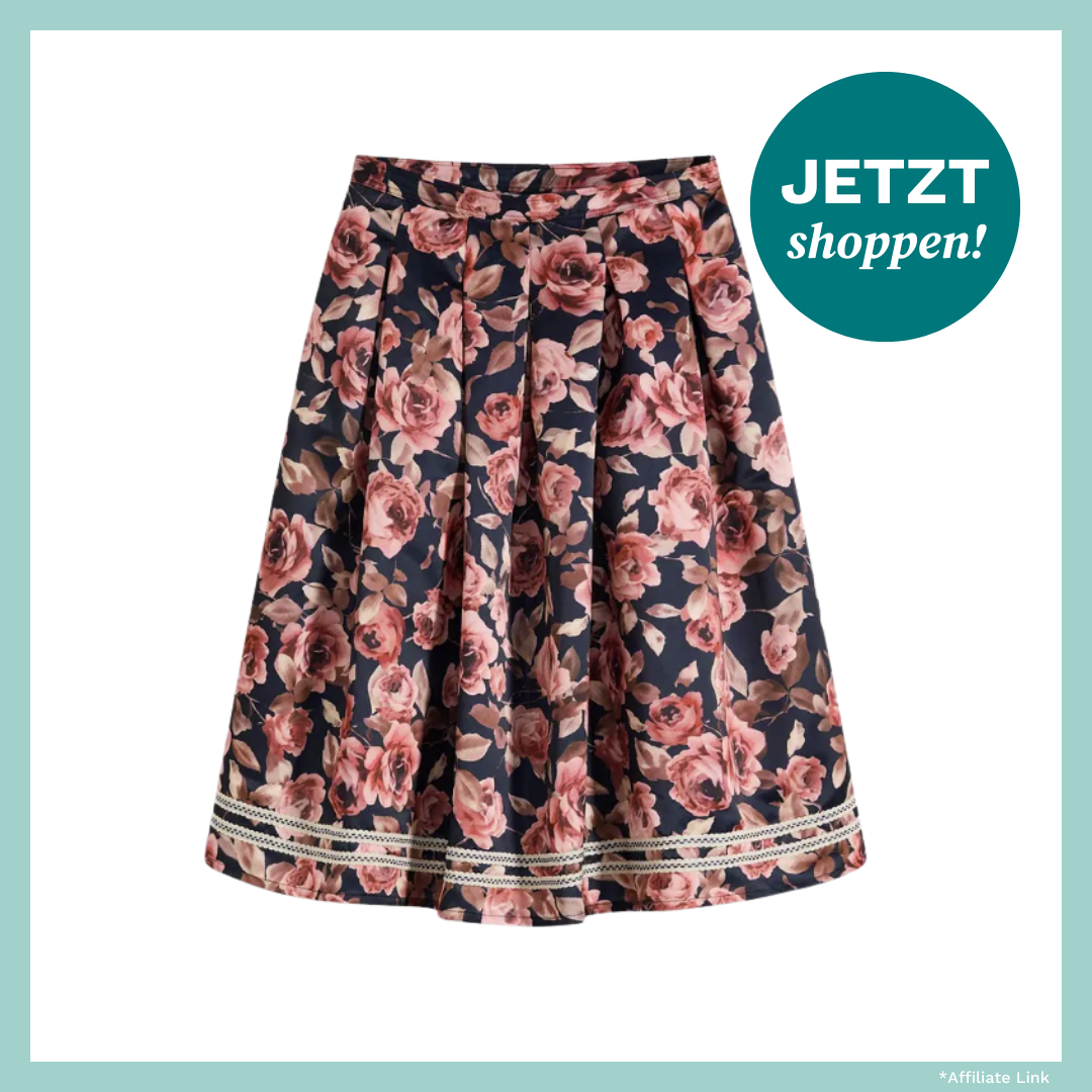 Rock mit Blumenmuster in Retro-Design.