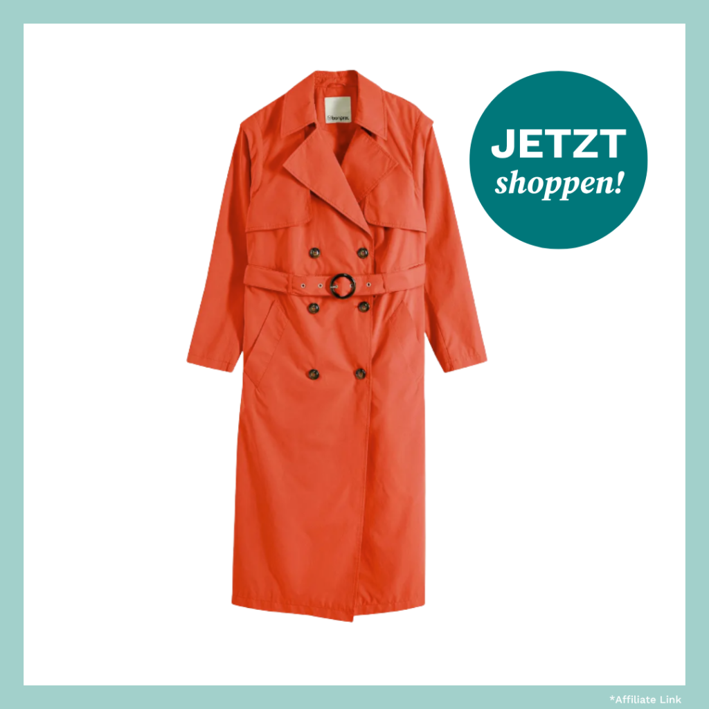 Klassischer Trenchcoat in Gute-Laune-Farbe Orange
