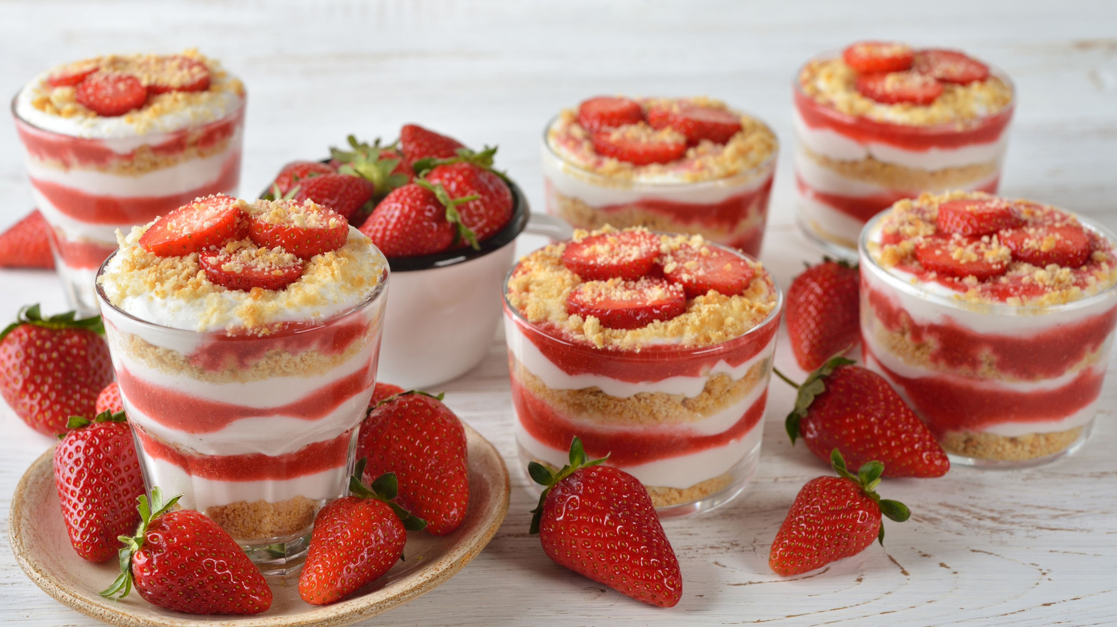 Erdbeer-Cheesecake-Dessert