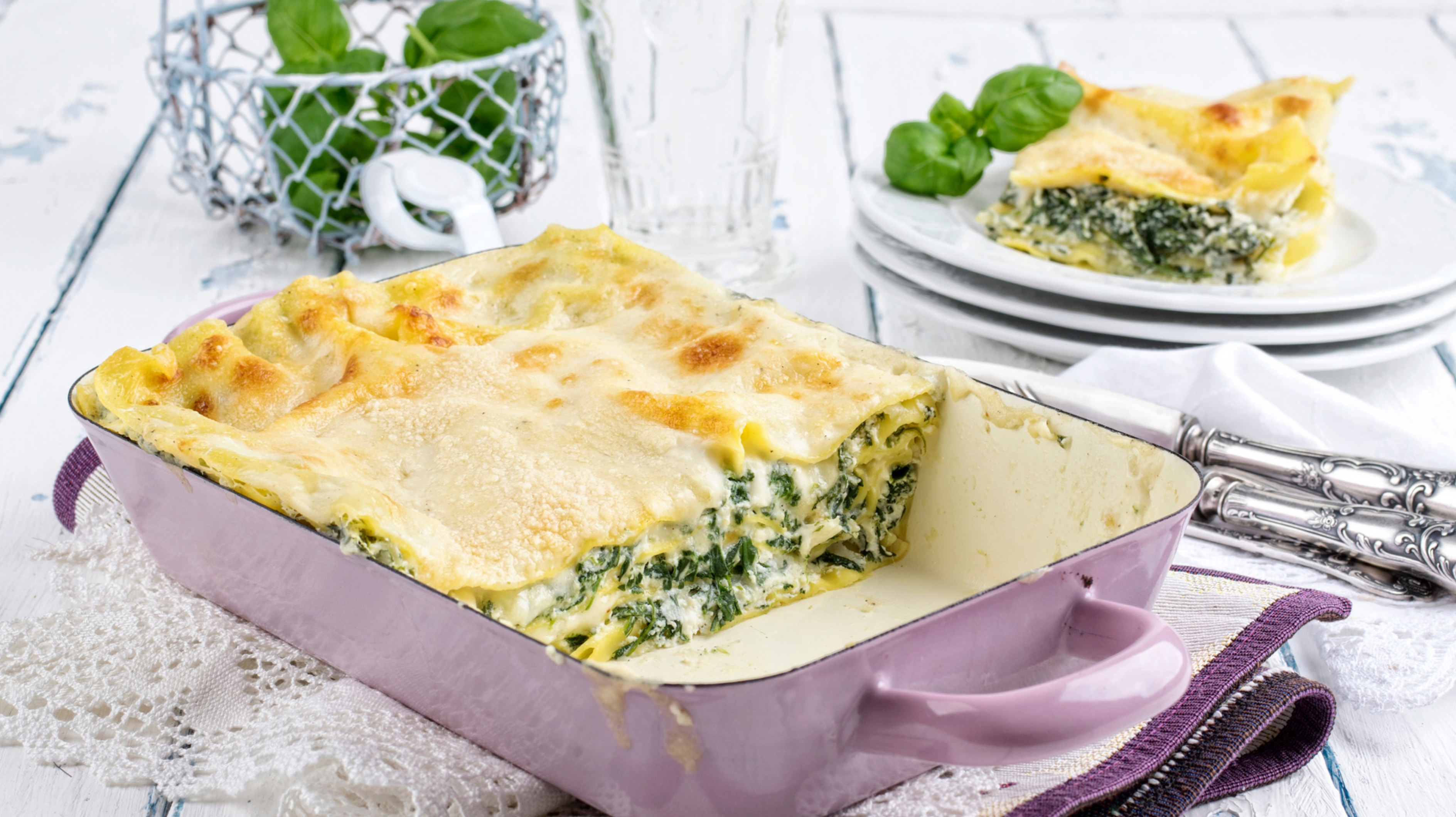 Spinatlasagne mit Béchamelsauce