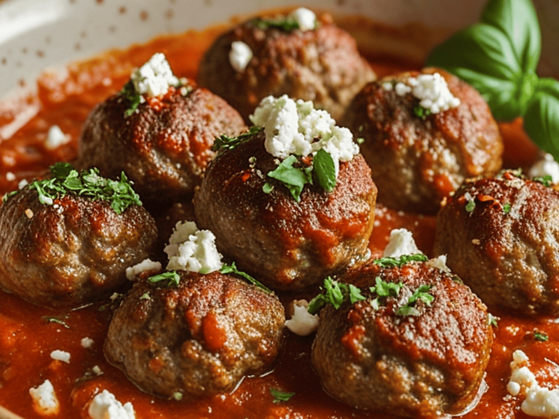 Hackbällchen in Tomatensoße.