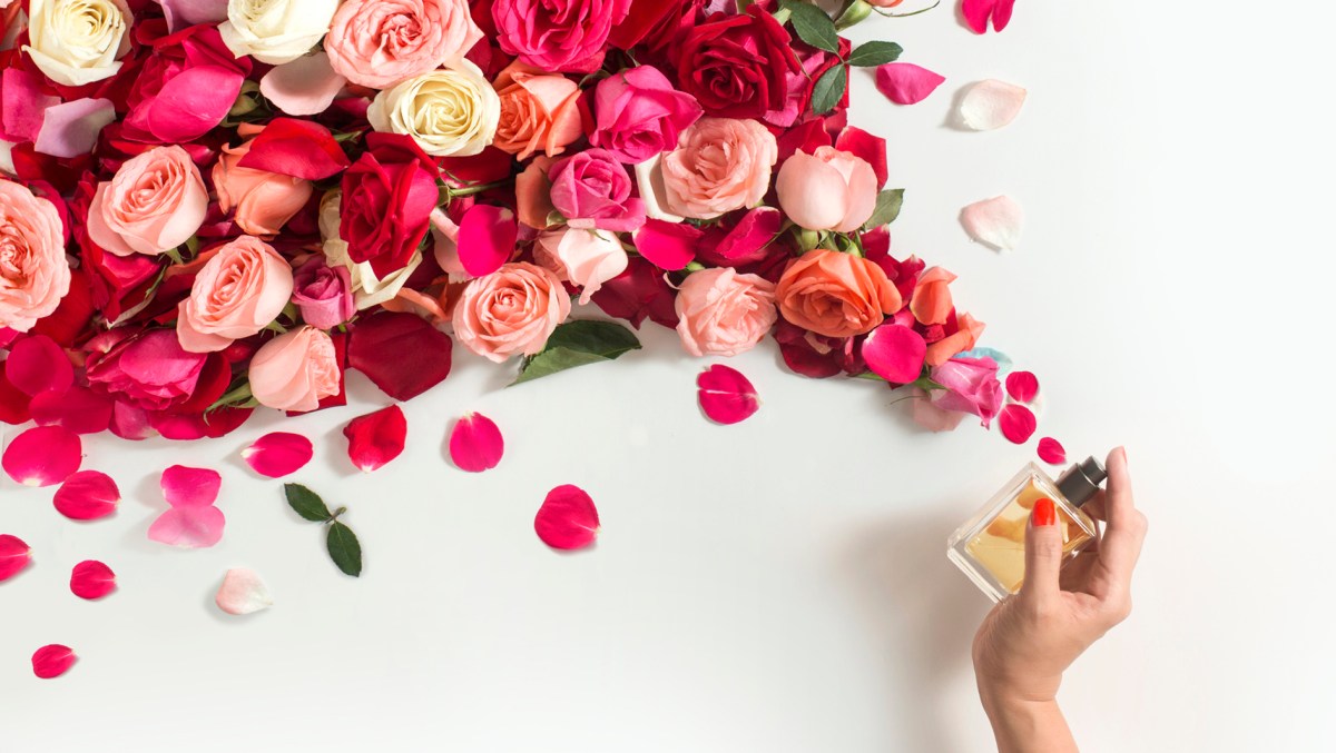 Rosen und Parfum Flakon