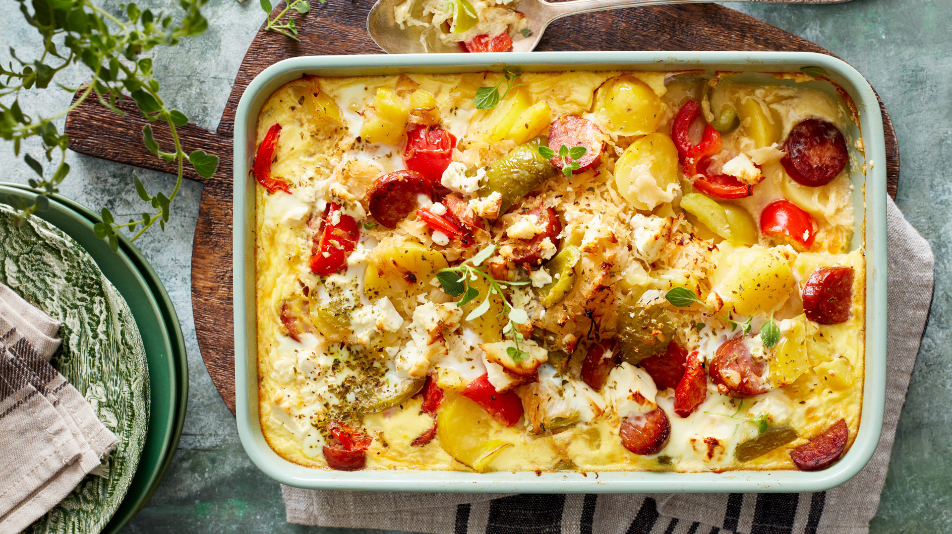 Ungarischer Sauerkraut-Auflauf mit Kabanossi