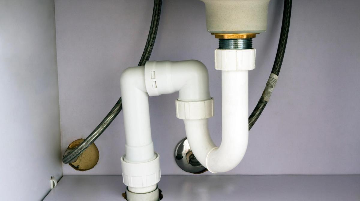 Siphon eines Spülbeckens.