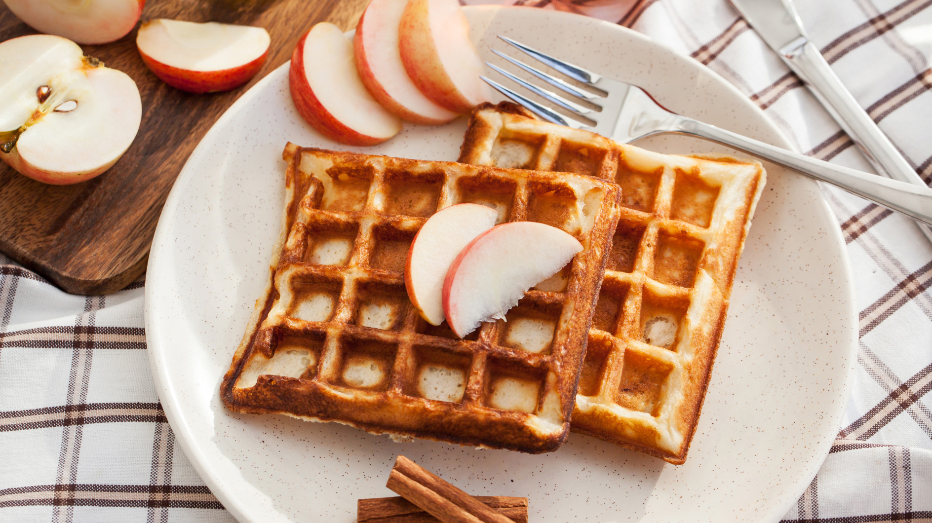Apfel-Zimt-Waffeln