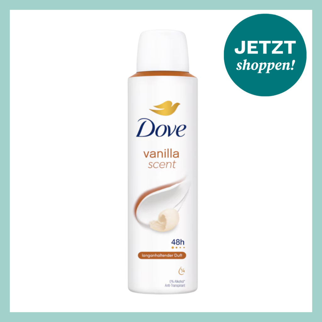 Weißes Antitranspirant der Marke Dove aus der Drogerie