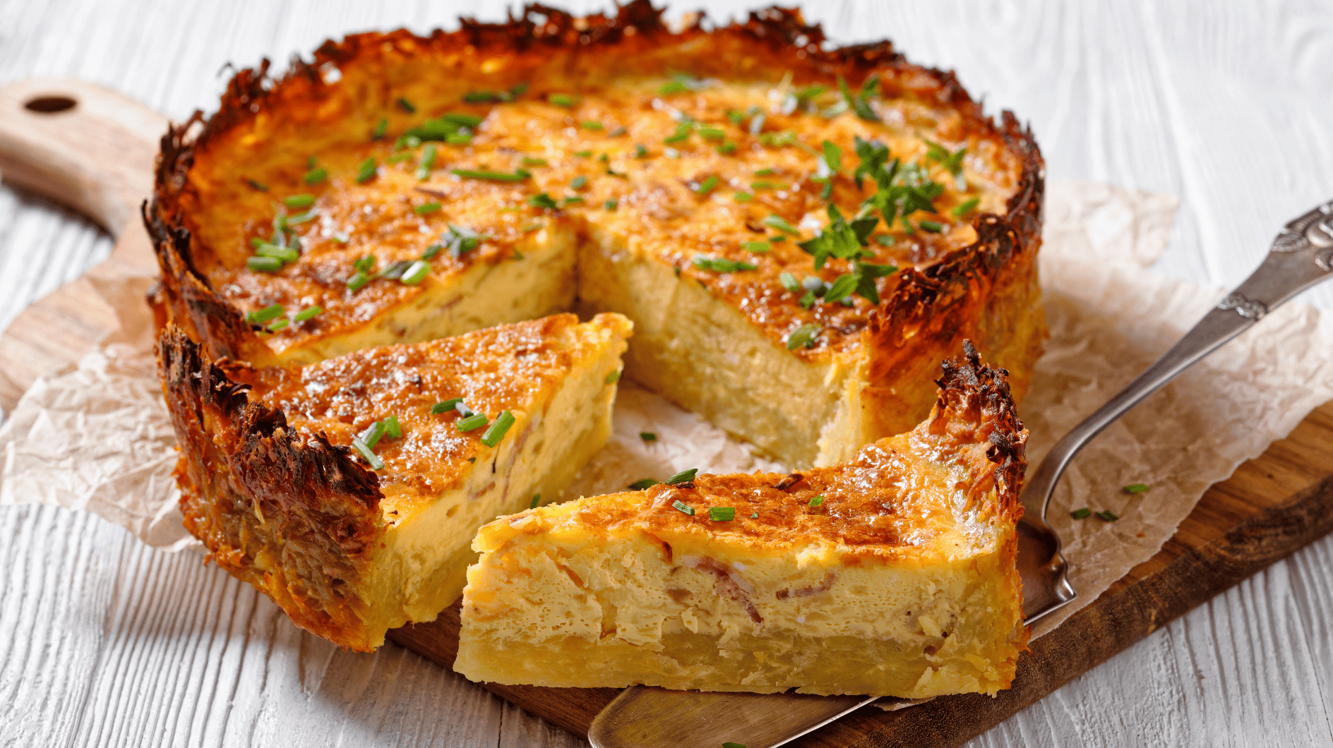 Quiche mit Kartoffelboden