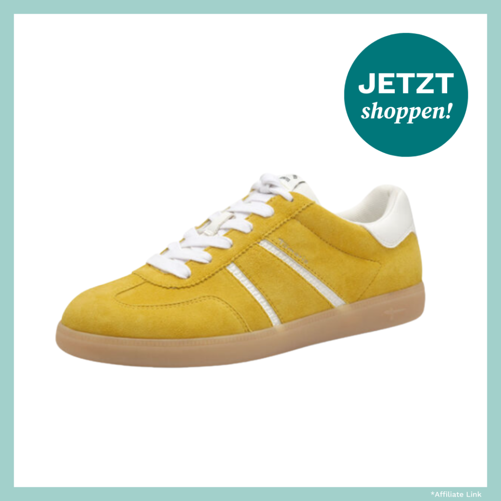 Retro-Sneaker in leuchtend gelbem Design
