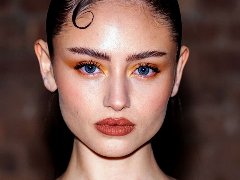 Leni Klum trägt Mascara für blaue Augen