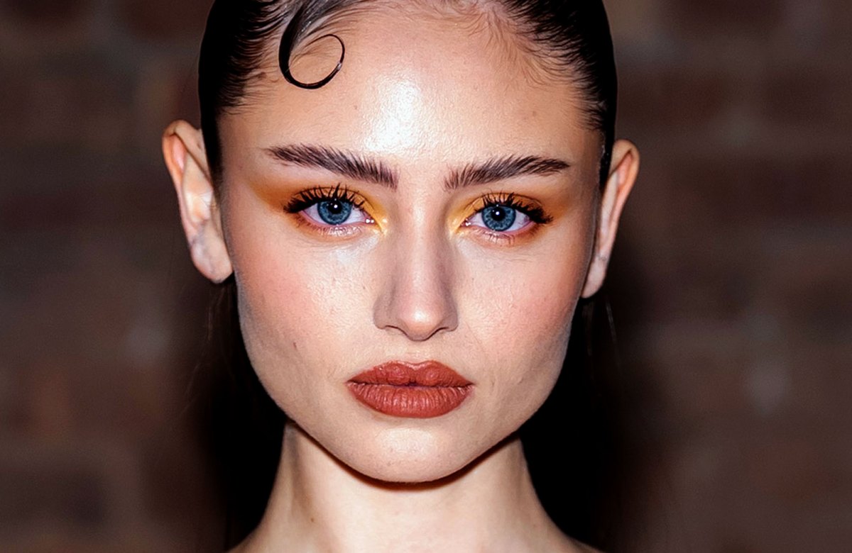 Leni Klum trägt Mascara für blaue Augen