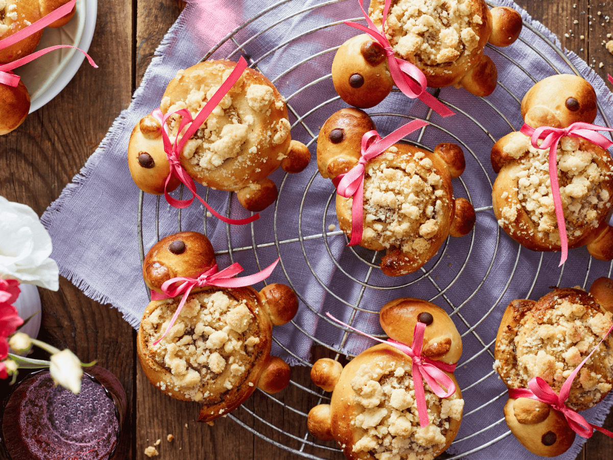 Süßes Geschenk zu Ostern: Diese Streusel-Lämmer will jeder im Nest haben